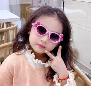 Dervin Kid's Goggles Cat Eye Girl's Non-Polarized Sunglasses