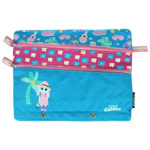 SMILY KIDDOS Fancy A5 Pencil Case (Light Blue) | Kids & School Pencil case