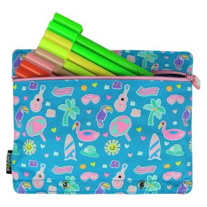 SMILY KIDDOS Fancy A5 Pencil Case (Light Blue) | Kids & School Pencil case