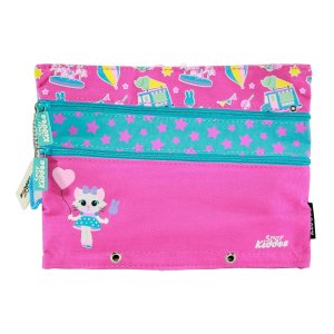 Smily Kiddos | Fancy A5 Pencil Case (Pink)| School & Kids Pencil Cases | Pencil Pouch for Girl Visit the Smily Kiddos Store