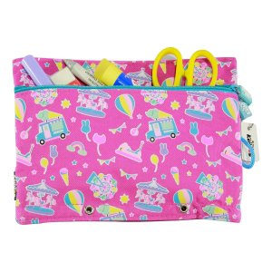 Smily Kiddos | Fancy A5 Pencil Case (Pink)| School & Kids Pencil Cases | Pencil Pouch for Girl Visit the Smily Kiddos Store
