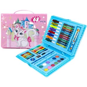 Toy Imagine Color Set for Kids Drawing Doodle Sketch Crayon Painting Water Paint Art Colour Kit Toys Birthday Return Christmas Gift Boys Girls Age : 3 5 Years Old Stationery(Color Set 68)